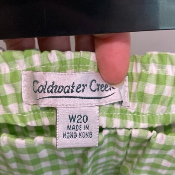 Coldwater Creek Green Plaid Pull-up Pants Size 20W - Picture 11 of 15